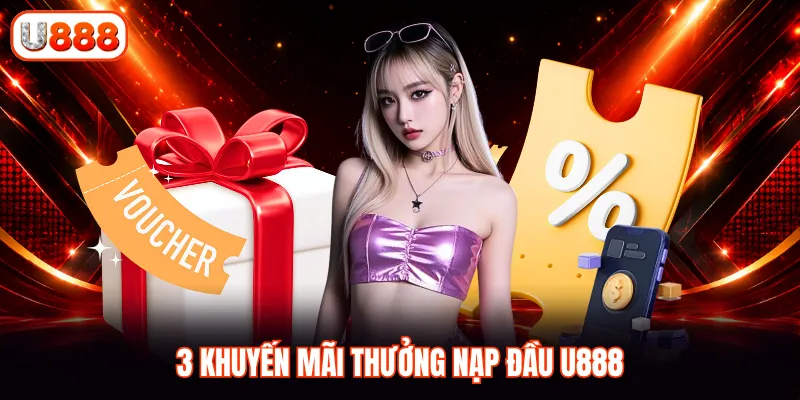 3 khuyến mãi thưởng nạp đầu U888