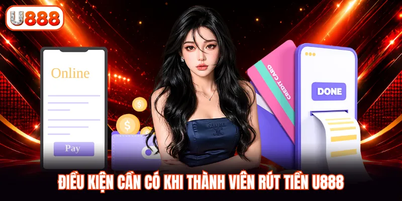 Điều kiện cần có khi thành viên rút tiền U888