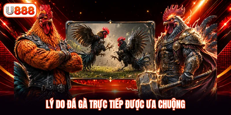 Lý do đá gà trực tiếp được ưa chuộng