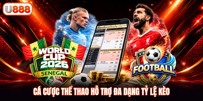 Cá cược thể thao hỗ trợ đa dạng tỷ lệ kèo
