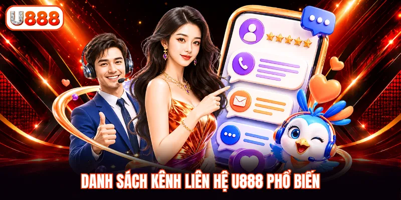 Danh sách kênh liên hệ U888 phổ biến